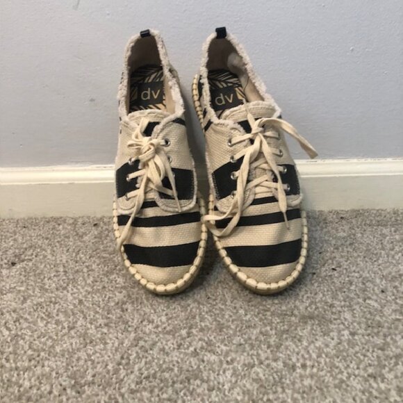 Striped Canvas Espadrille Sneakers - Size 9 - Picture 3 of 10